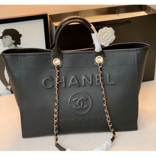 Chanel Bolso de Compras en Piel Original A66945 Negro