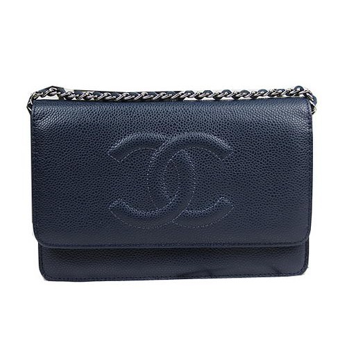 Bolsos mini con solapa de cuero original de Chanel A48654 Royal