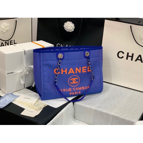 Bolso de Compras Chanel Original Mediano 67001 Azul