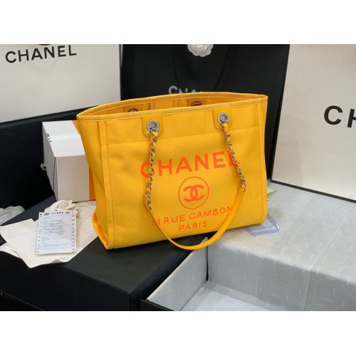 Bolso de Compras Chanel Original Mediano 67001 Amarillo