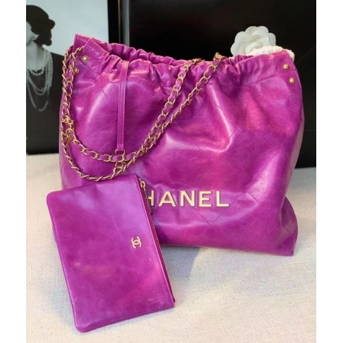 Chanel Original Oil Wax Leather Calfskin Cable Shopping Bag A67088 rosa