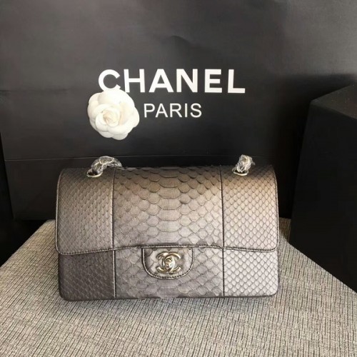 Chanel Original Bolso de hombro en piel de pitón CF1112I