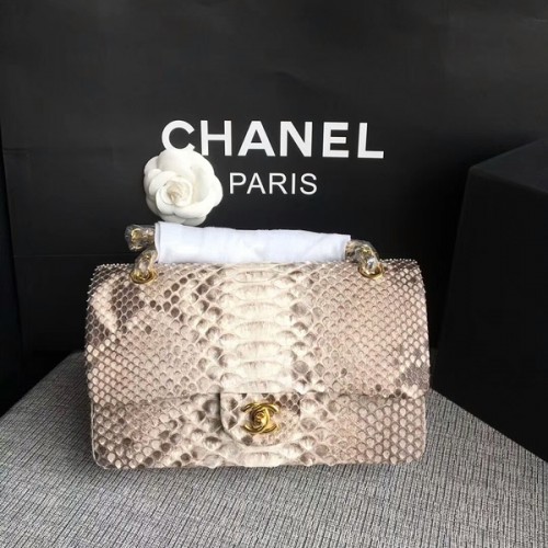 Chanel Original Bolso de hombro en piel de pitón CF1112S