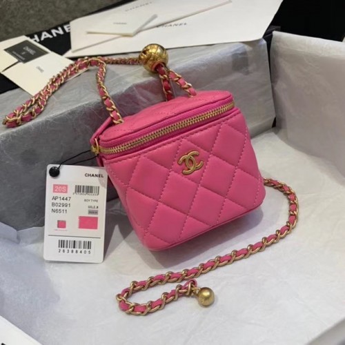 Chanel Original Pequeño bolso clásico con caja de cadena AP1447 rosa