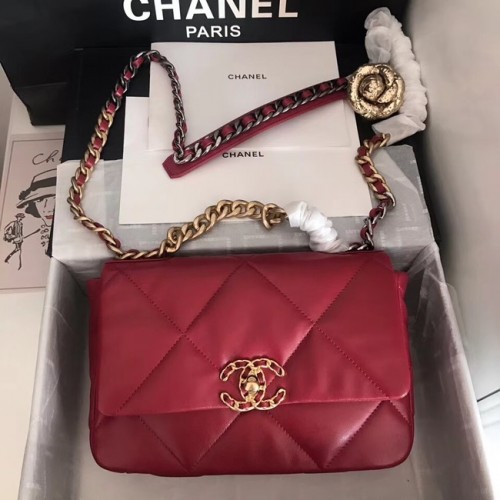 Bolso Chanel 19 solapa AS1160 Rojo