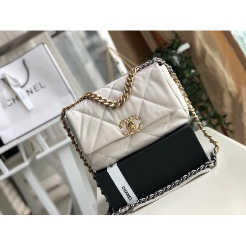 Bolso Chanel 19 solapa AS1160 Blanco