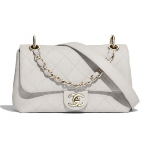 Chanel Original Soft Leather Pequeño bolso con solapa AS1459 blanco
