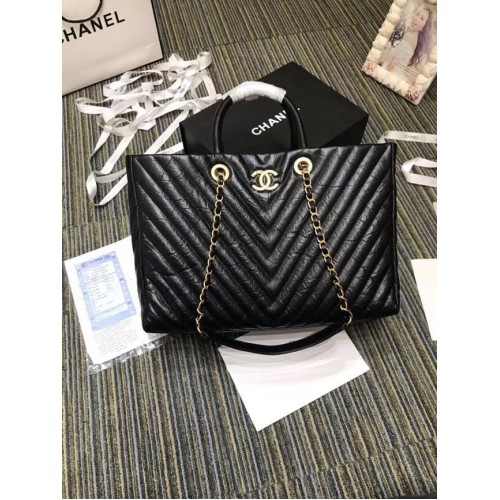 Bolso shopper grande Chanel Original A57974 negro