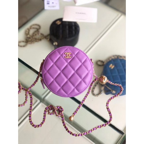 Chanel Original mini bolso de piel de oveja AS1449 Lavanda