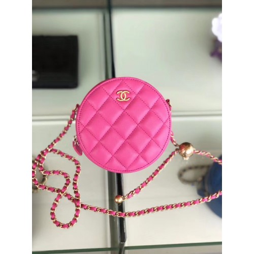 Chanel Original mini bolso de piel de oveja AS1449 rosa