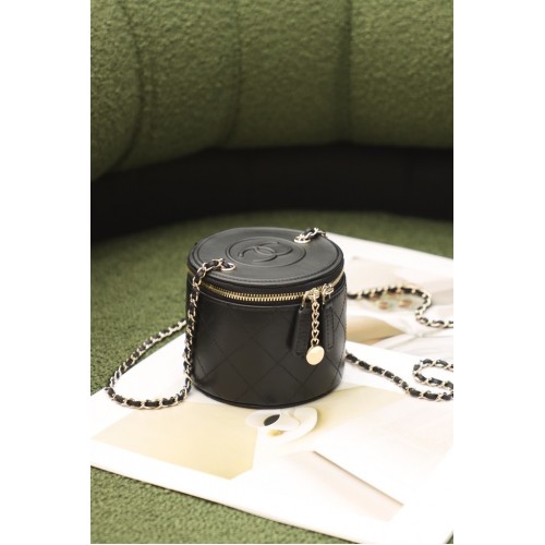 Bolso de mano Chanel Original mini classic chain box SS2021 negro