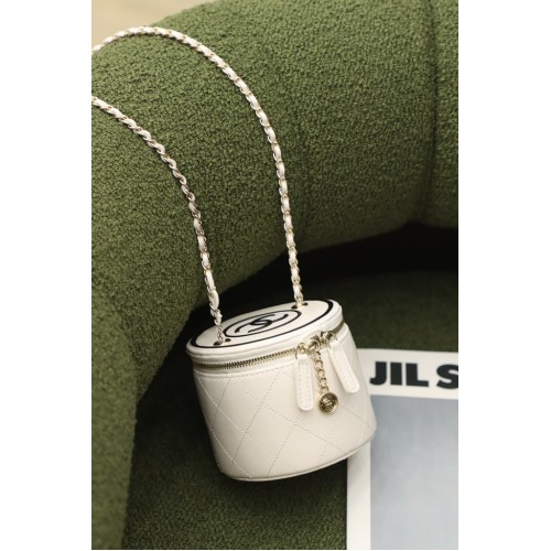 Bolso Chanel Original mini classic chain box SS2021 blanco
