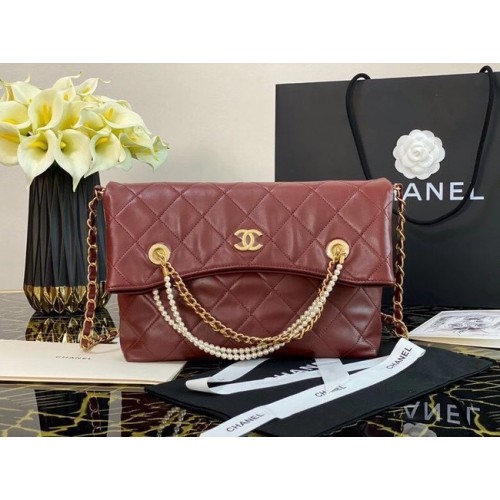 Bolso shopping Chanel Original AS2213 Burdeos