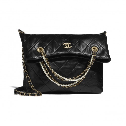Bolso de compras Chanel Original AS2213 negro