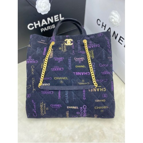 Chanel BOLSO DE LA COMPRA 2566 azul oscuro