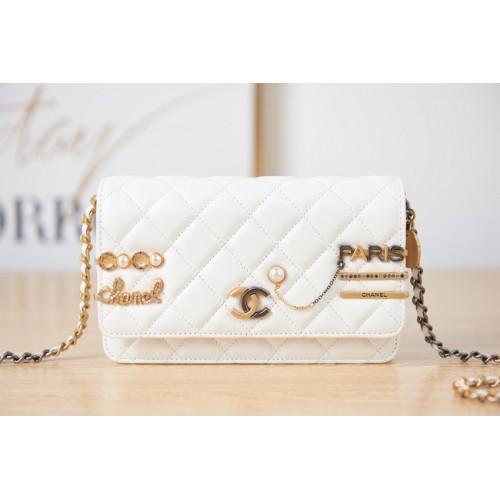 Chanel BOLSO PEQUEÑO CON SOLAPA AP2508 blanco