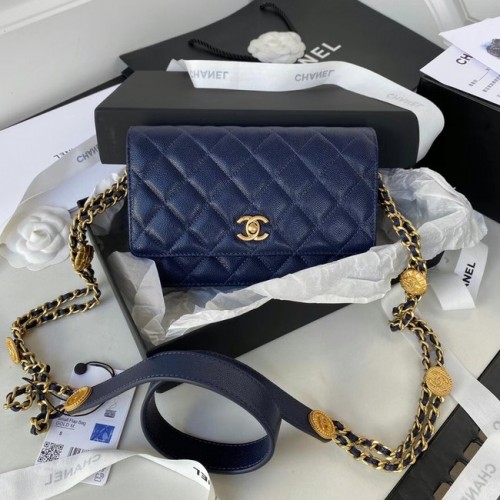 Chanel BOLSO PEQUEÑO SOLAPA AP2840 Azul Rey