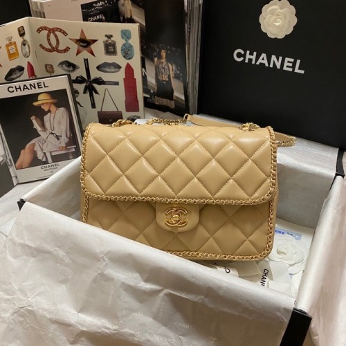 Chanel BOLSO PEQUEÑO CON SOLAPA AS1672 albaricoque