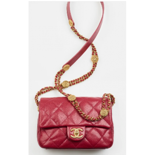 Chanel BOLSO PEQUEÑO CON SOLAPA AS3369 Burdeos