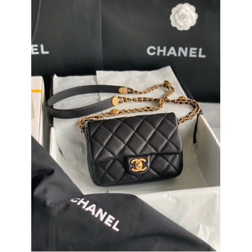 Chanel BOLSO PEQUEÑO CON SOLAPA AS3369 negro