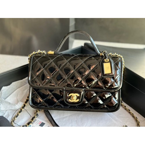 Chanel BOLSO PEQUEÑO SOLAPA CON ASA SUPERIOR AS3653 negro