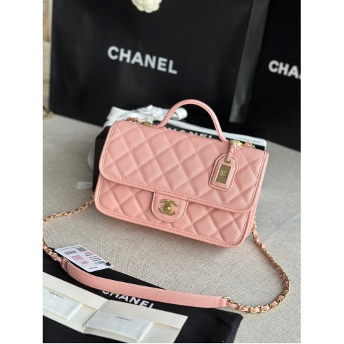 Chanel BOLSO PEQUEÑO SOLAPA CON ASA SUPERIOR AS3653 rosa