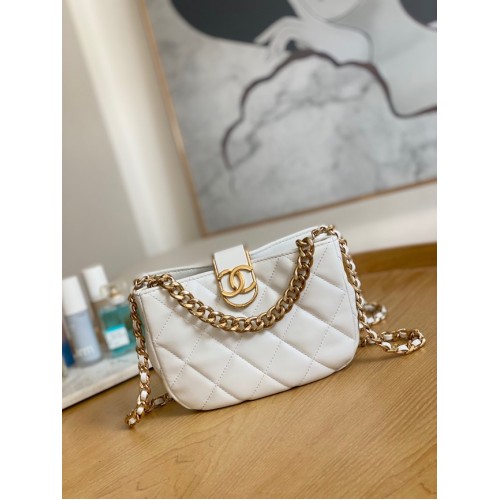 Chanel BOLSO HOBO PEQUEÑO AS3475 BLANCO