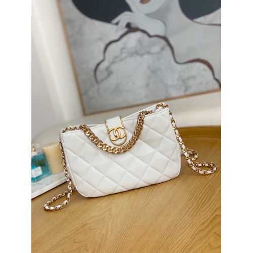 Chanel BOLSO HOBO PEQUEÑO AS3476 blanco
