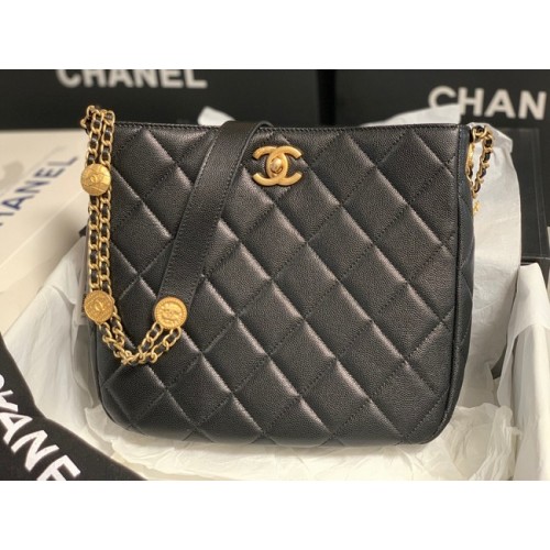 Chanel BOLSO DE LA COMPRA PEQUEÑO AS3400 negro