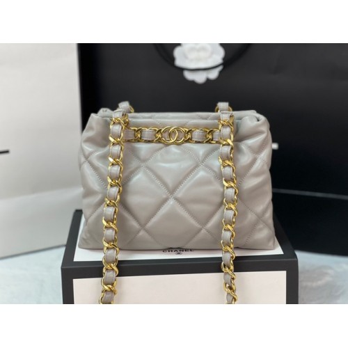Chanel BOLSO SHOPPING PEQUEÑO AS3502 GRIS CLARO