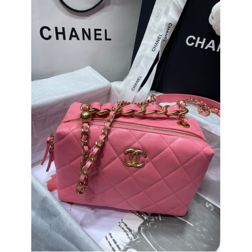Piel de cordero Chanel AS1267 Metal dorado rosa