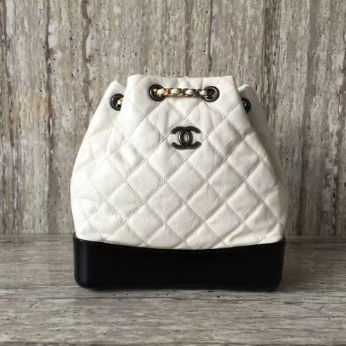 Chanel Mochila De Piel De Oveja 93825 Blanco