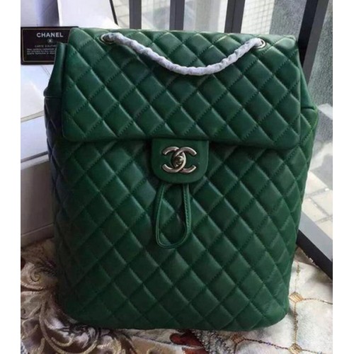Chanel Mochila De Piel De Oveja A91121 Verde