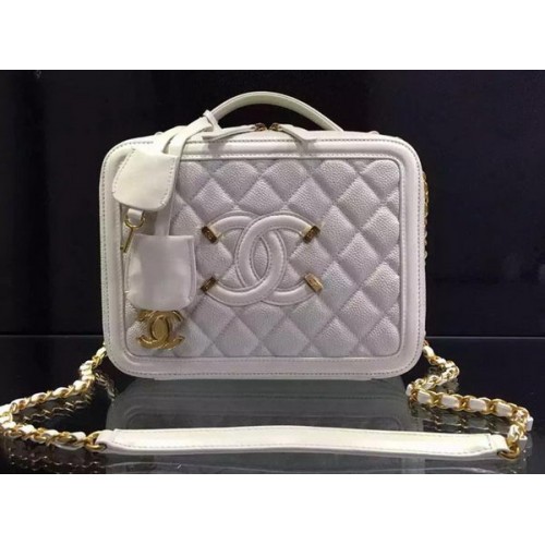 Chanel Bandolera Original Piel De Becerro CHA6678 Blanco
