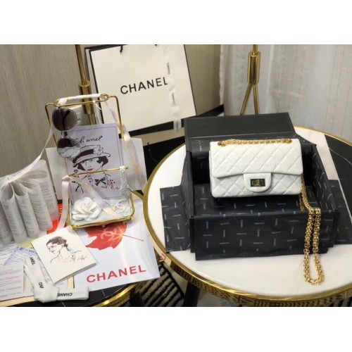 Chanel Bandolera Original Cuero Blanco AS0874 Oro