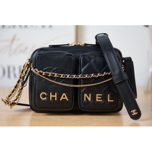 Bolsos de hombro Chanel AS2924 negro
