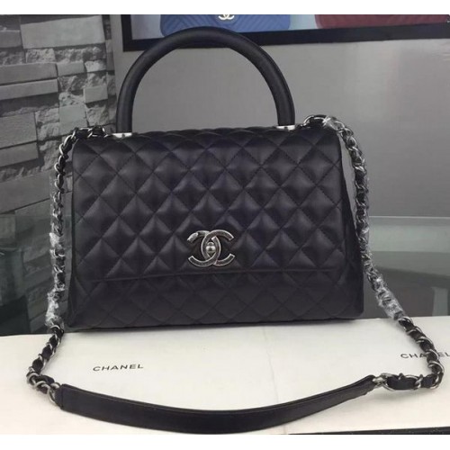 Chanel Bolso Tote De Hombro Original Piel De Becerro A7776 Negro