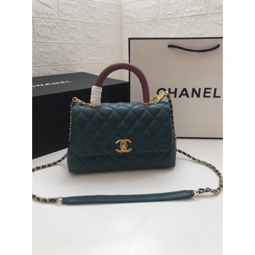 Chanel Bolso pequeño con solapa y asa superior roja A92990 azul