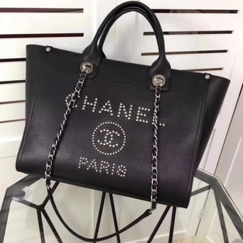 Chanel Bolso Tote Piel De Becerro CHA3627 Negro