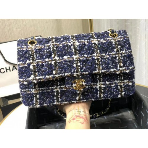 Chanel Twill suave A01112 azul real