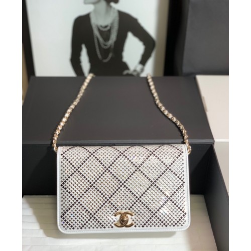 Chanel CARTERA CON CADENA AP2853 blanco