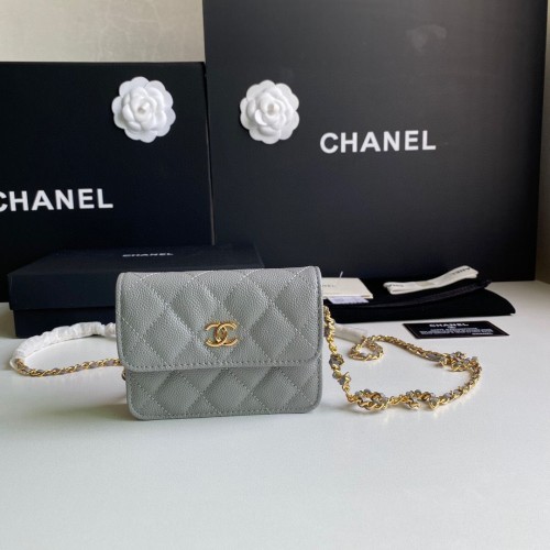 Chanel WOC Belt Bag Original Caviar Leather 2306 Gris