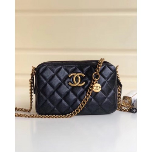 Chanel embrague clásico con cadena A94105 negro
