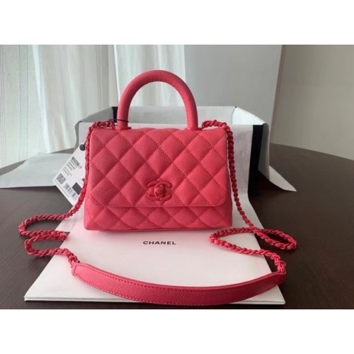 Bolso mini solapa coco Chanel con asa superior AS2215 rosa
