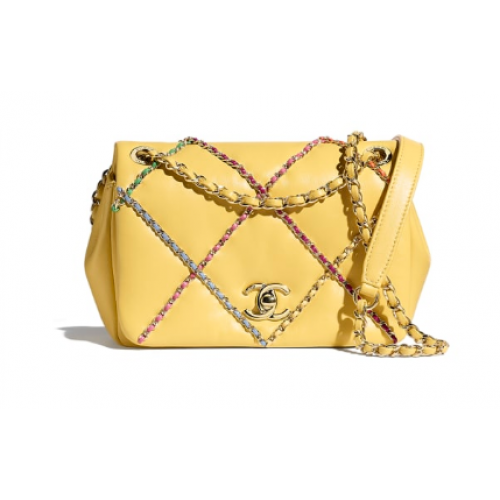 Bolso solapa Chanel AS2382 amarillo Multicolor
