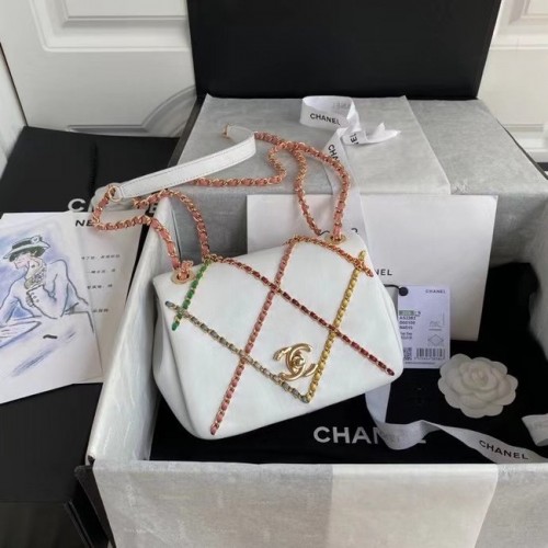 Bolso solapa Chanel AS2382 Blanco Multicolor