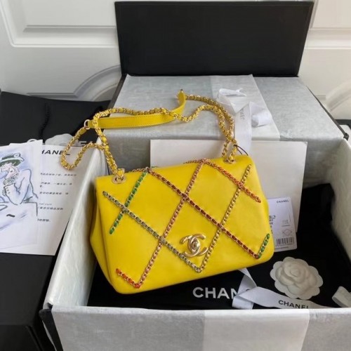 Bolso solapa Chanel AS2383 amarillo Multicolor