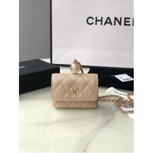 Monedero solapa con cadena Chanel AP2119 dorado