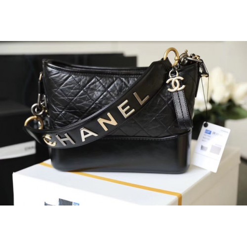 Bolso hobo Chanel gabrielle A93824 negro