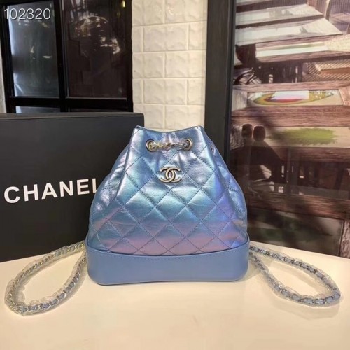 Chanel gabrielle mochila pequeña A94485 azul